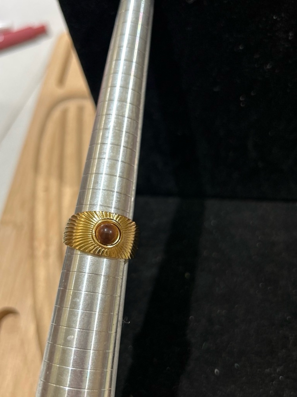 Tigers eye adjustable ring (unisex)